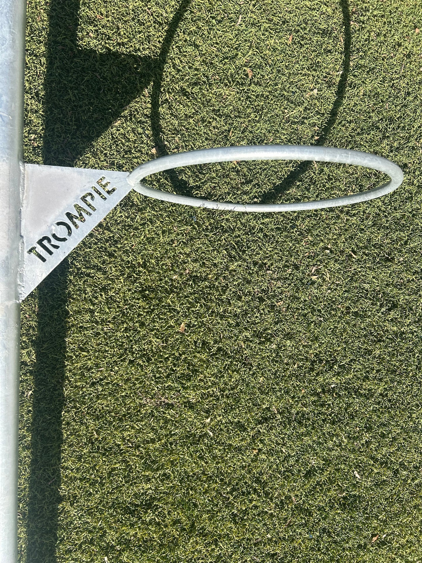 Netball Post with Junior and Senior Hoops + Sleeve (Galvanized)