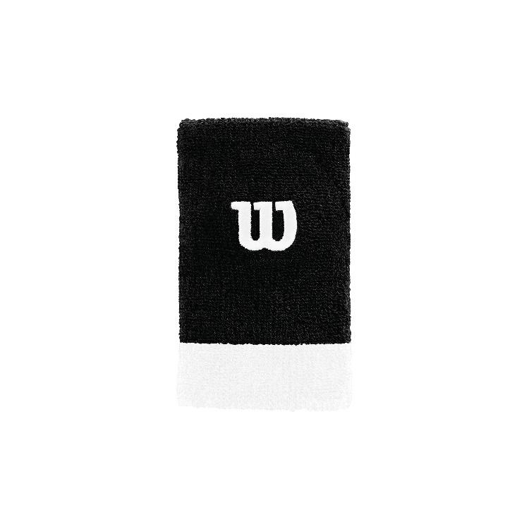 Wilson Extra Wide Wristbands – Black, 2 Pack – catalogue photo 1