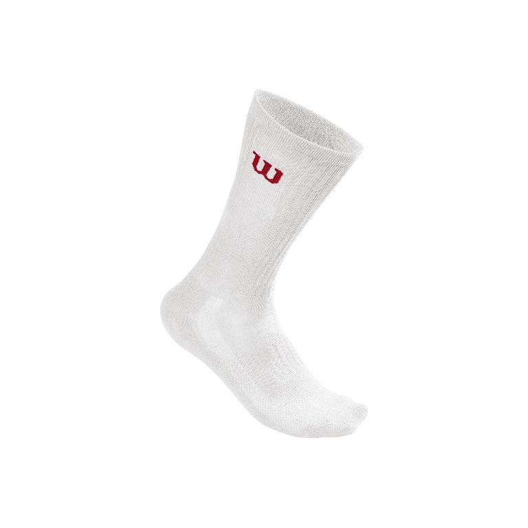 Wilson Crew Socks – White, 3 Pack – catalogue photo 1