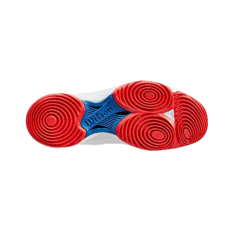 Wilson Hurakn 2.0 Ladies’ Padel Shoes – White/Déjà Vu Blue/Wilson Red – catalogue photo 2