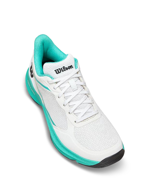 Wilson Hurakn Lite Ladies’ Padel Shoes – White/Turquoise/Black – catalogue photo 1
